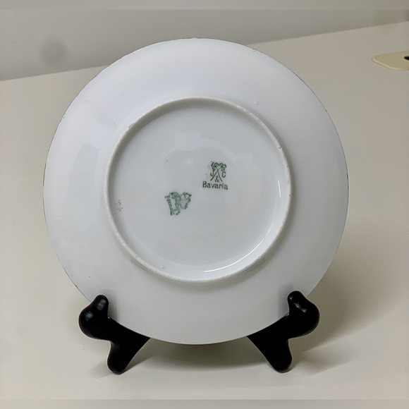 Vintage J & C Bavaria Peerless Gold Trim Letter D Monogram Plate - Picture 13 of 16